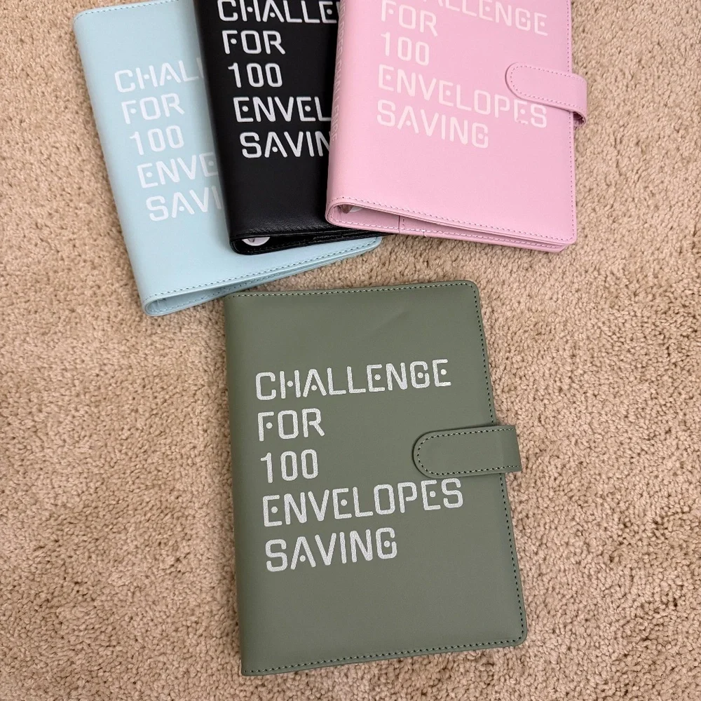 GREEN 100 Money Savings Challenge A5 Money Binder Book Money Budget Book Budget